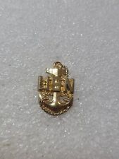 USN NAVY CHIEF PETTY OFFICER BASIC ANCHOR LAPEL PIN BADGE DUAL CLUTCH BACK picture