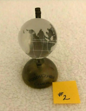 Vintage World's Greatest Grandpa Mini Glass Rotating World Globe on Metal Stand picture