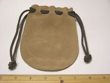 Leather pouch purse 5.25 x 4.25 inch with drawstring real soft supple leather picture