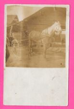 Vintage Old Original Photo of Horse and Buggy at Barn - Post Card picture