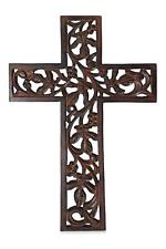 Jesus Christ Cross Hand Engarved Wood Crucifix for Wall Church Chapel Decoration picture