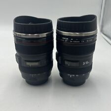 CANON CANIAM ZOOM LENS STAINLESS STEEL TRAVEL MUG - LOT OF 2 picture