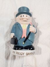 Vintage Piggy Bank Dapper Pig in Blye Suit and Top Hat Made In Taiwan By Reco picture