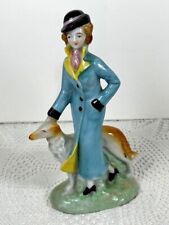 Made in Japan Post WWII elegant lady figurine walking the dog picture