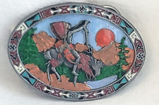 Bergamot Belt Buckle Native American On Horse The Great Spirit Guides My Path picture