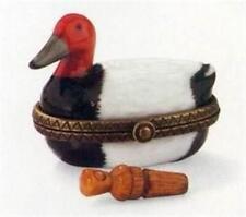 Porcelain Hinged Box Decoy Duck with Duck Call Trinket Midwest PHB New in Box picture