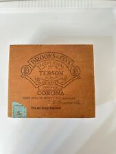Brooks & CO’s Tebson Corona Size Wood Cigar Box (empty) picture