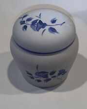 Vintage Crowning Touch Trinket Dish Box W/ Lid Ceramic Porcelain Gift Blue White picture