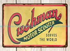 Cushman Motor Scooter metal tin sign artwork plaque picture