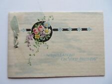 Vintage 1900s Birthday Cards Mixed Lot of  4 Floral Designs  #9265 picture