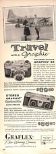 1956 Graflex Stereo Graphic Camera 35  Tarmac Airplane  People Print Ad A8 picture