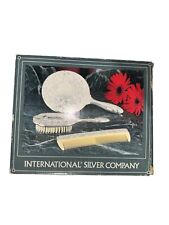 International Silver Company Silverplated 3 pc. Dresser Set (NEW) In Box picture