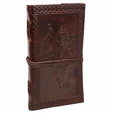Leather Journal Tiger Cover Embossed with Cord Closure Notebook Brown picture