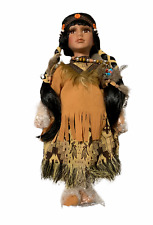 New Native American Doll 16” Cathay Collection Porcelain Doll picture