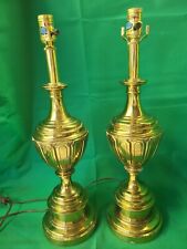 Vtg Pair Stiffel Solid Brass electric Lamps 23