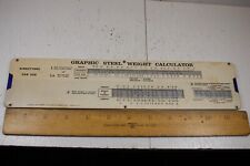Vintage 1965 Graphic Steel Weight Calculator picture