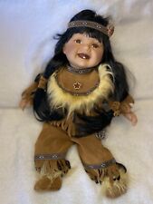 CATHAY COLLECTION Porcelain Doll Native American Indian Child 338/5000 15” VTG. picture