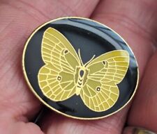 Butterfly Enamel Pin Badge Gold And Black Tone picture