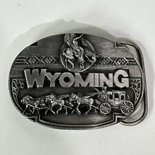 Siskiyou Buckle Company Wyoming 1990 Vintage Belt Buckle picture