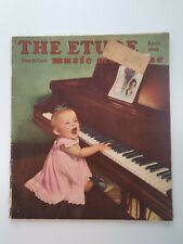 The Etude Music Magazine Vtg 1945 Rare Info Art Great Ads WW2 Baby Kreisler  picture