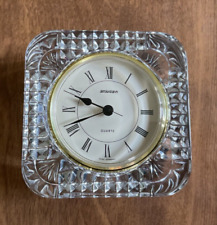 Staiger Crystal Clock Cut Glass Battery Operated 4 inch Quartz picture