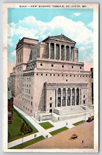 Original Old Vintage Antique Postcard New Masonic Temple St. Louis Missouri picture