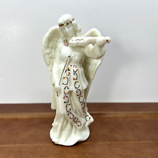 Vintage Christmas Porcelain White Angel Violin 5.5