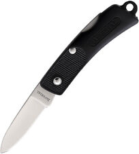 Schrade Imperial Pocket Knife Black Folding Stainless Clip Point Blade picture