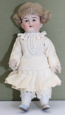 Antique Bisque German 4 in Dressed Doll w/Wig 5000 PLEASE READ DESCRITPTION picture