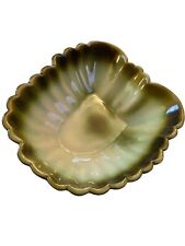 Hull pottery centerpiece bowl fruit bowl 1950s olive green vintage picture
