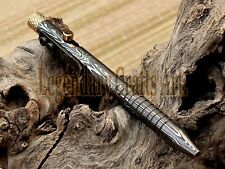 Handmade Damascus steel pens,pencil made with Brass and Damascus,Christmas Gift picture