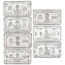 7pc Silver plated badeg America souvenir bullion Collectibles Metal Coin set picture