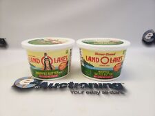 Lot of (2) LAND O'LAKES Whipped Butter Tub Old Logo and New Logo Tubs picture