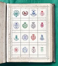 VICTORIAN ERA Scrapbook of Book of Crests Aristocracy Military Countries 22 page picture