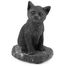 Shungite figure Cat, Statuette made of shungite stone, Tolvu picture