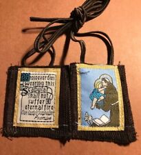Brown Scapular 100% wool St. Anthony image - Handmade in USA Traditional picture