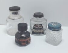 4 Antique Empty Glass Ink Bottles Sanford's Parker HA picture