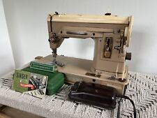 🍊Vintage Singer 404 Slant Needle Sewing Machine w/ Pedal & Buttonholer Works picture