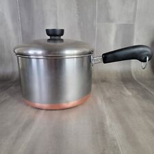 Revere Ware 3 Qt-83 Quart Copper Clad Stainless Sauce Pan Pot w Lid Clinton ILL. picture