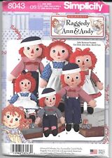 Simplicity Sewing Craft Patten 8043 Raggedy ann & andy doll and clothes UNCUT picture