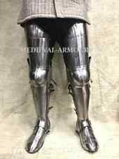 Medieval Steel Full Leg Armour Knight Costume Larp Reenactment Halloween picture