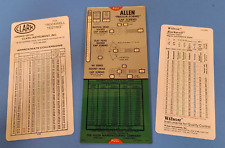 3 Vintage Allen Screw Calculator, Clark & Wilson Rockwell Hardness Charts picture