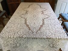 Elegant White Lace Tablecloth floral pattern 64x102 picture