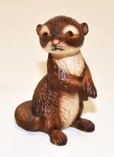 Vintage HOUSE of GLOBAL ART by H KNOX Japan Hand Painted Small OTTER Figurine #1 picture
