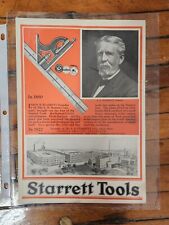 Early Starrett Tools Advertising Paper picture