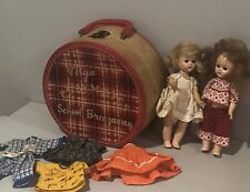 Vintage 8” Virga Pam Doll Lot 50s Breezeway Schoolmates Plaid Case Ginny Friend picture