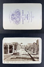 Italy, Pompeii, Strada della Abundanza, Photo. Giorgio Sommer Vintage CDV Album picture