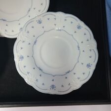 Blue and White Trschenreuth Bavaria Germany Baronese Floral Saucer Plates picture