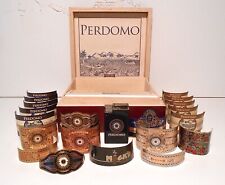 Perdomo Lot 23 Toro Maduro Contemporary Wood Cigar Box + Lighter 20 Cigar Bands picture