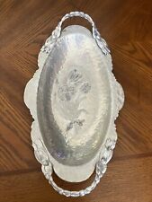 Hand Wrought Creations By Rodney Kent Aluminum Tray Tulip Design #404 Vintage picture